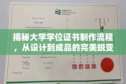 金安揭秘大学学位证书制作流程，从设计到成品的完美蜕变